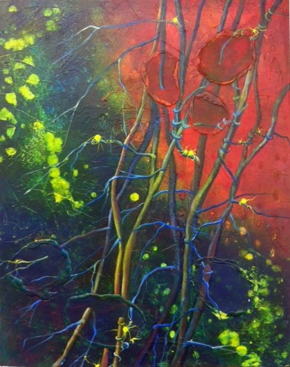 Green Forrest Painting Acrylic